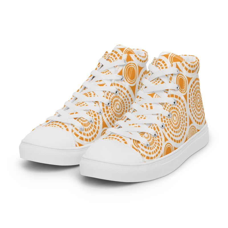 Gold Medallion High Top #34 - Front View | HA!LO Canvas Sneakers
