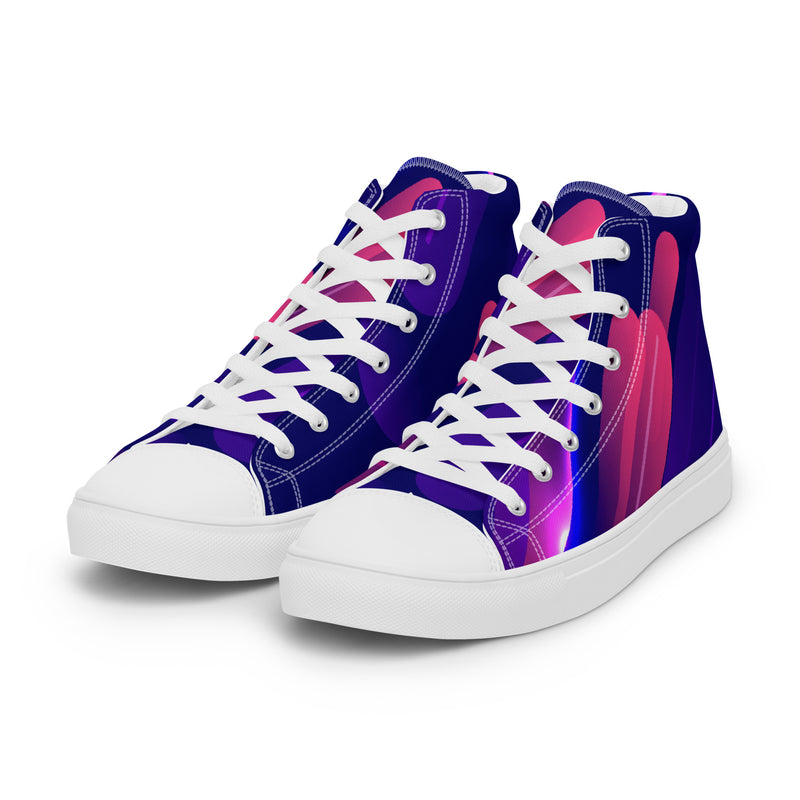 Purple Galaxy High Top #45 - Back View | HA!LO Canvas Sneakers