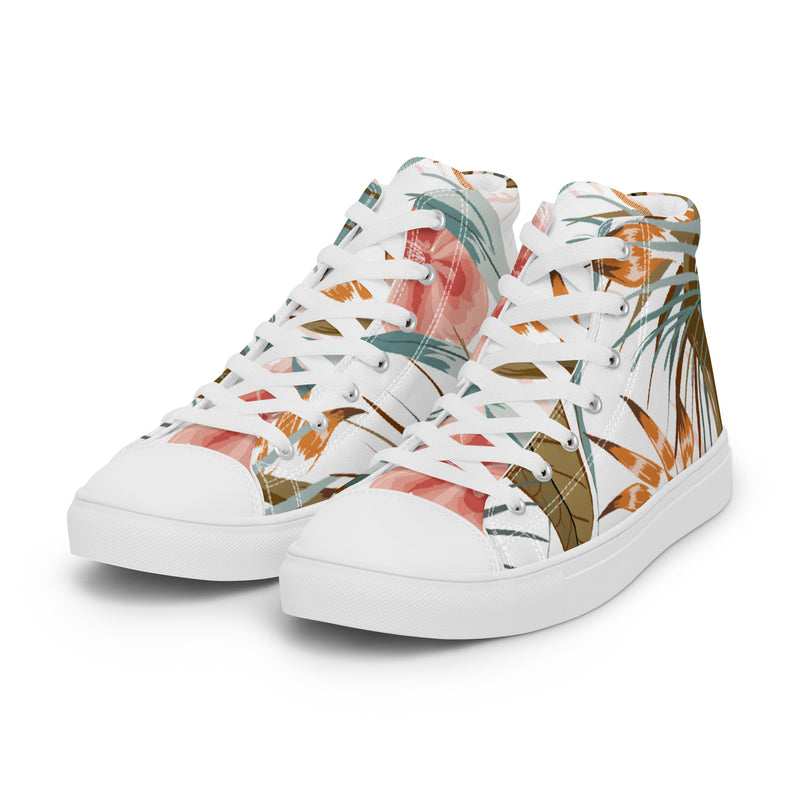 Autumn Fern High Top #65 - Back View | HA!LO Canvas Sneakers