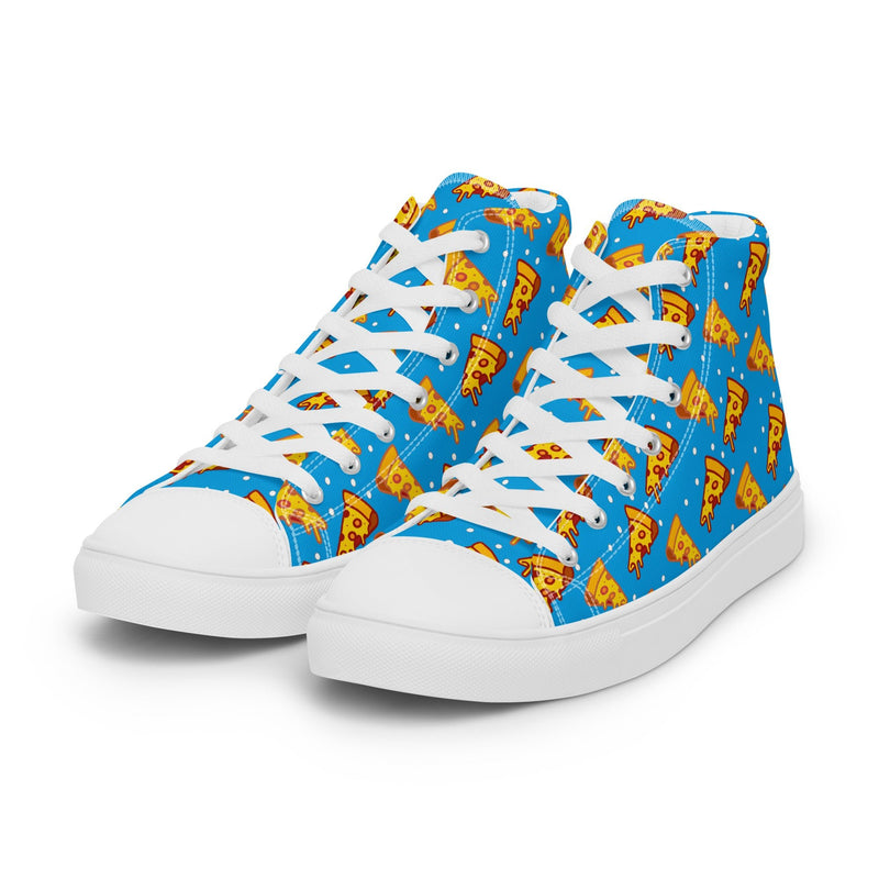 Pizza Party High Top #198 - Back View | HA!LO Canvas Sneakers