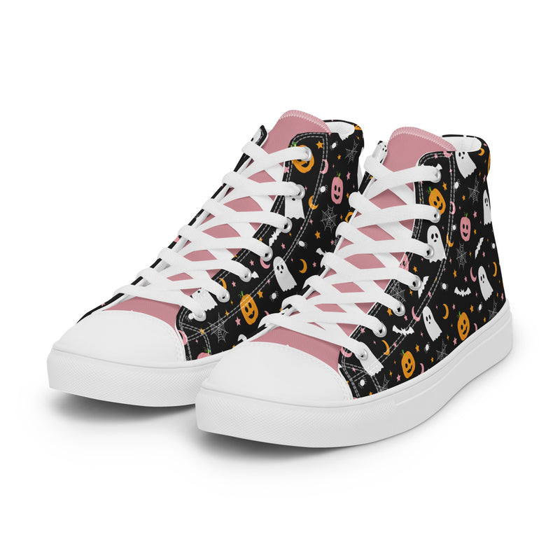 Dark Halloween High Top #236 - Back View | HA!LO Canvas Sneakers
