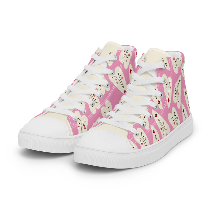 Champagne Toast High Top #265 - Back View | HA!LO Canvas Sneakers