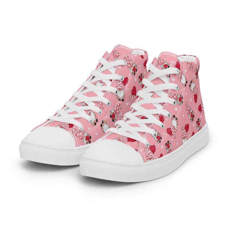 Heart Balloon High Top #272 - Back View | HA!LO Canvas Sneakers