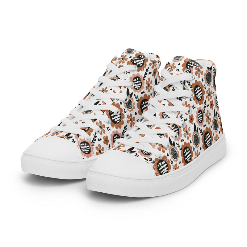 Gingerbread Cookie High Top #277 - Back View | HA!LO Canvas Sneakers