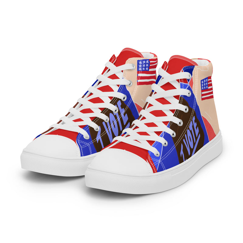Vote Patriot High Top #295 - Back View | HA!LO Canvas Sneakers