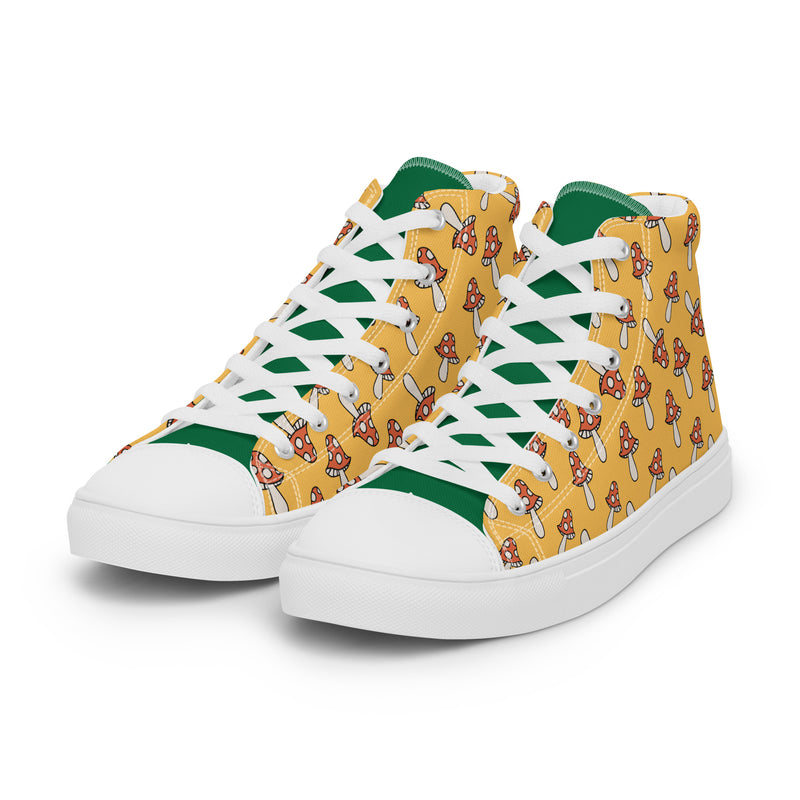 Dancing Flamingo High Top #307 - Back View | HA!LO Canvas Sneakers