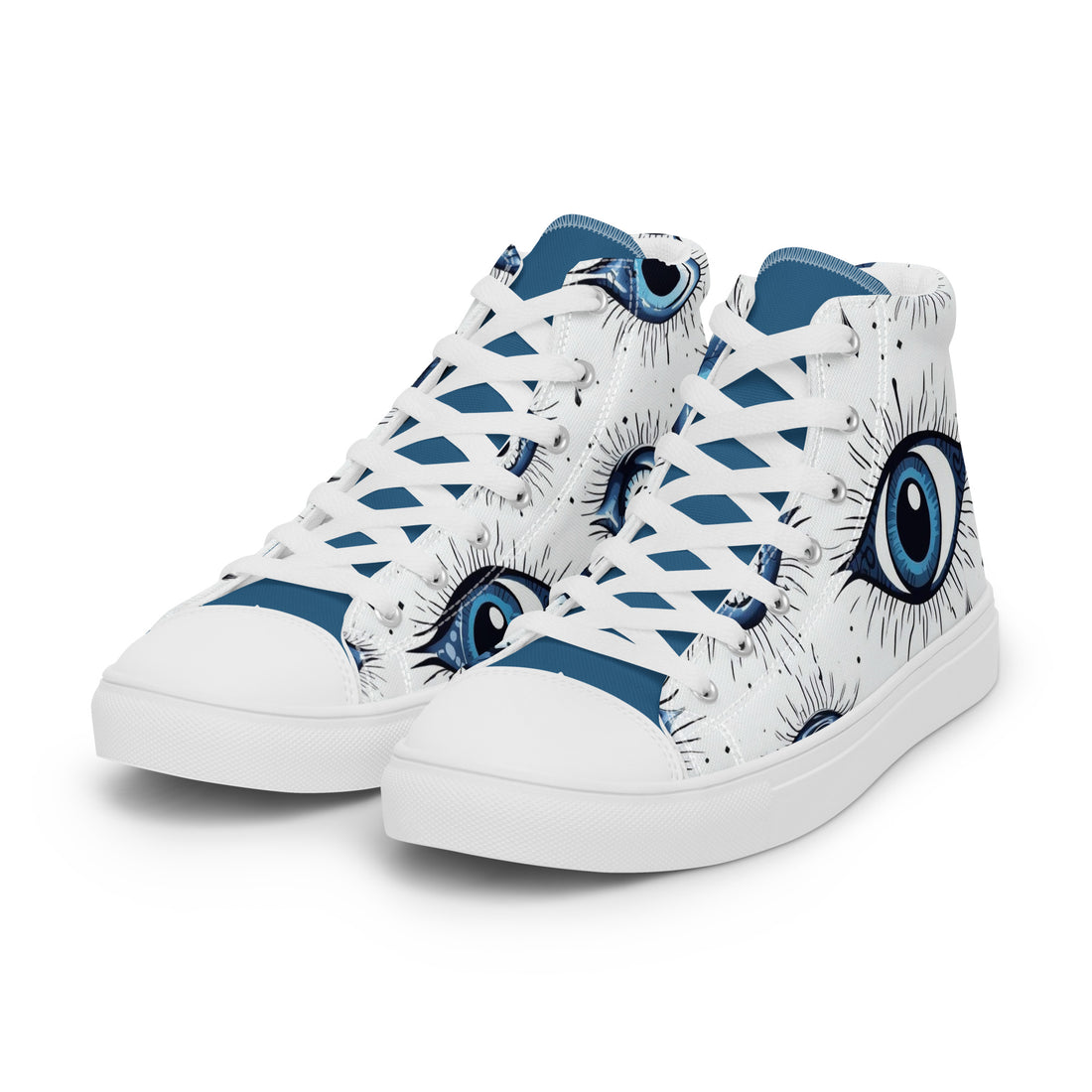 Women's Evil Eye High Top Sneakers 342 - ShipSneakers.com