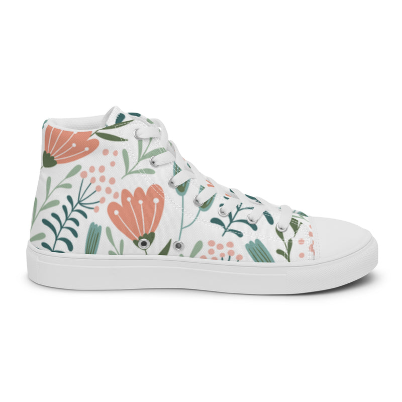 Green Leaf High Top #10 - Angled View | HA!LO Canvas Sneakers