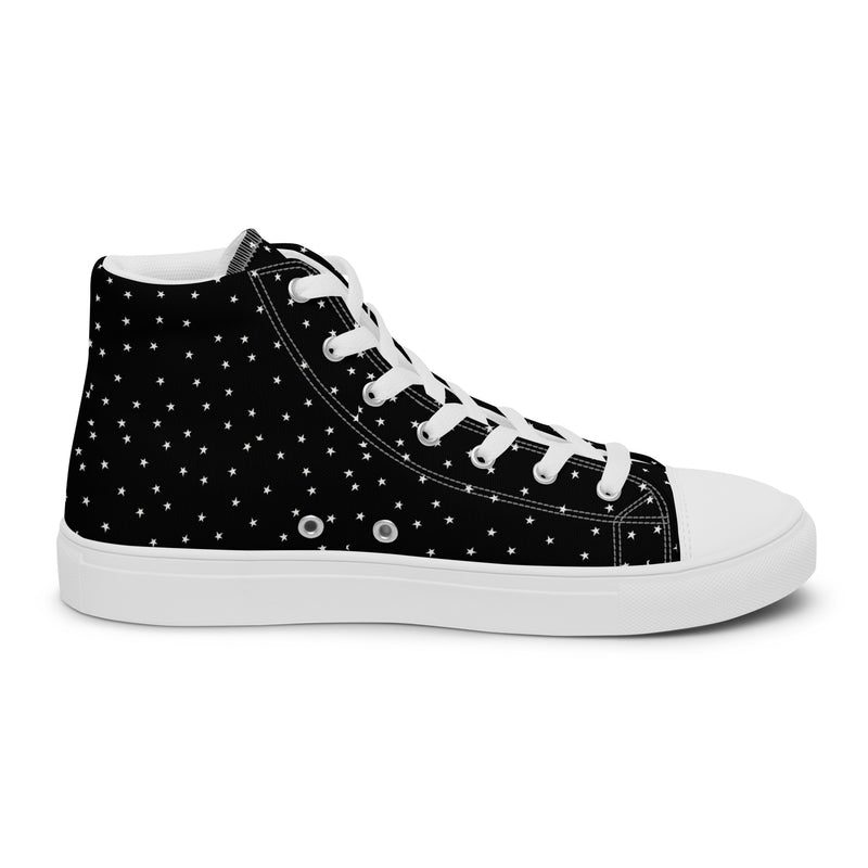 Black Polka Dot High Top #278 - Sole Detail | HA!LO Canvas Sneakers