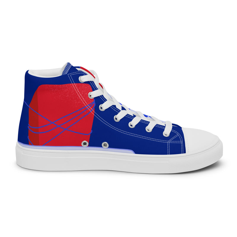 Go Vote High Top #293 - Angled View | HA!LO Canvas Sneakers
