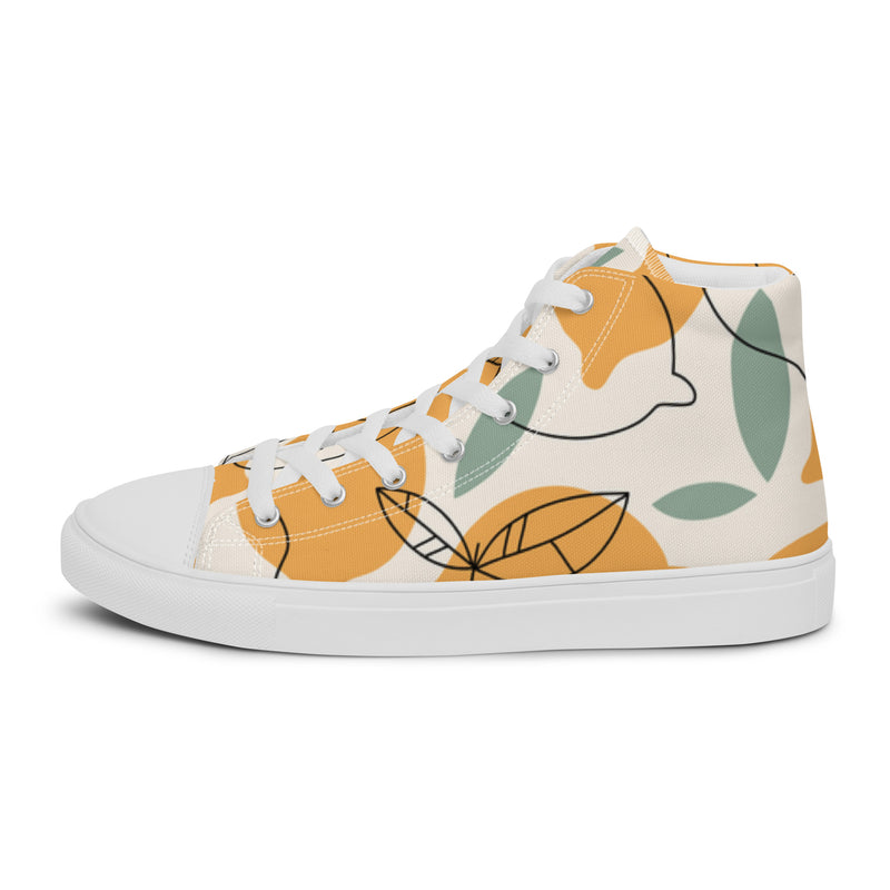 Citrus Orange High Top #9 - Sole Detail | HA!LO Canvas Sneakers