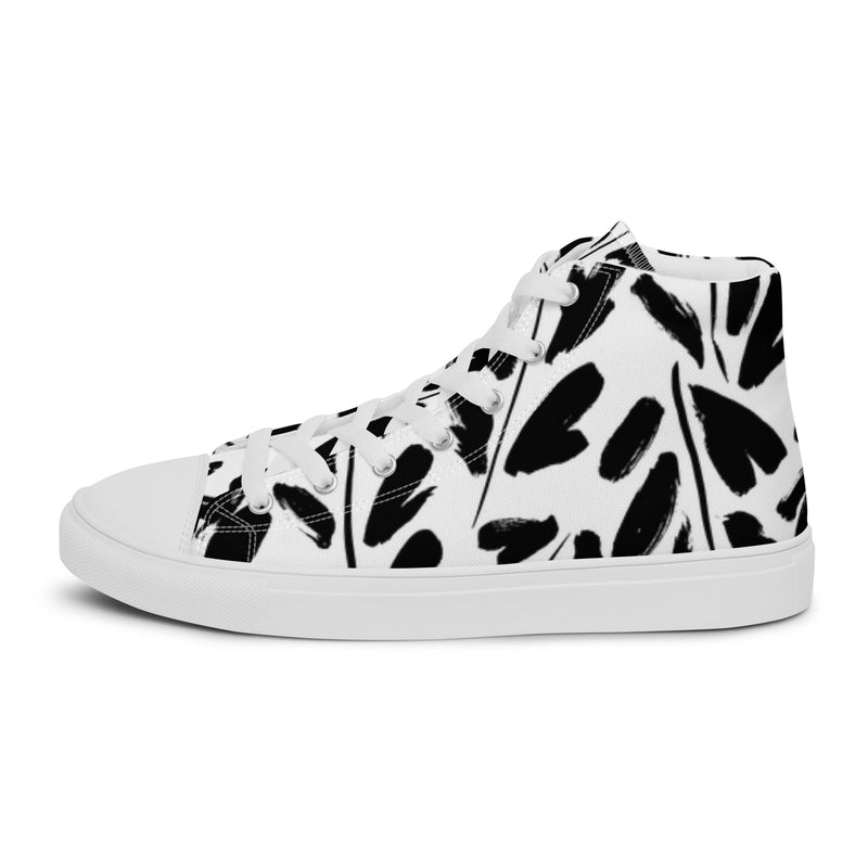 Black Brush High Top #13 - Sole Detail | HA!LO Canvas Sneakers