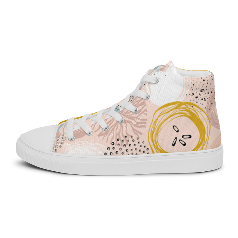 Boho Abstract High Top #14 - Sole Detail | HA!LO Canvas Sneakers