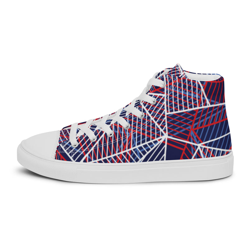 Pink Geometric High Top #15 - Sole Detail | HA!LO Canvas Sneakers