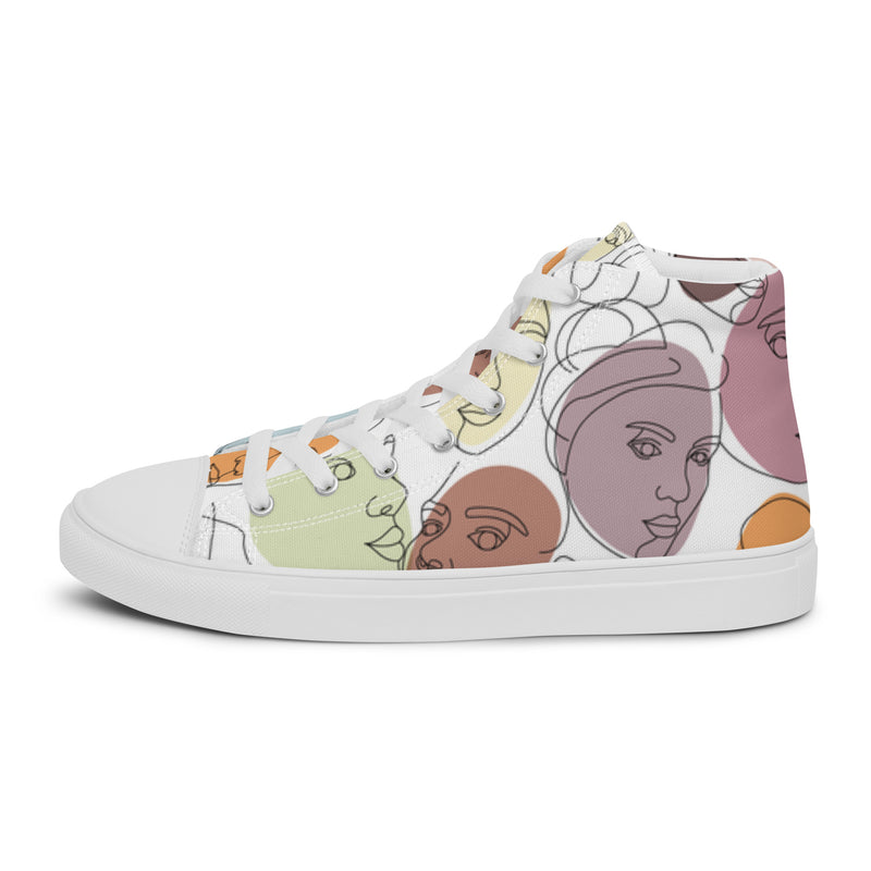 Abstract Face High Top #20 - Sole Detail | HA!LO Canvas Sneakers
