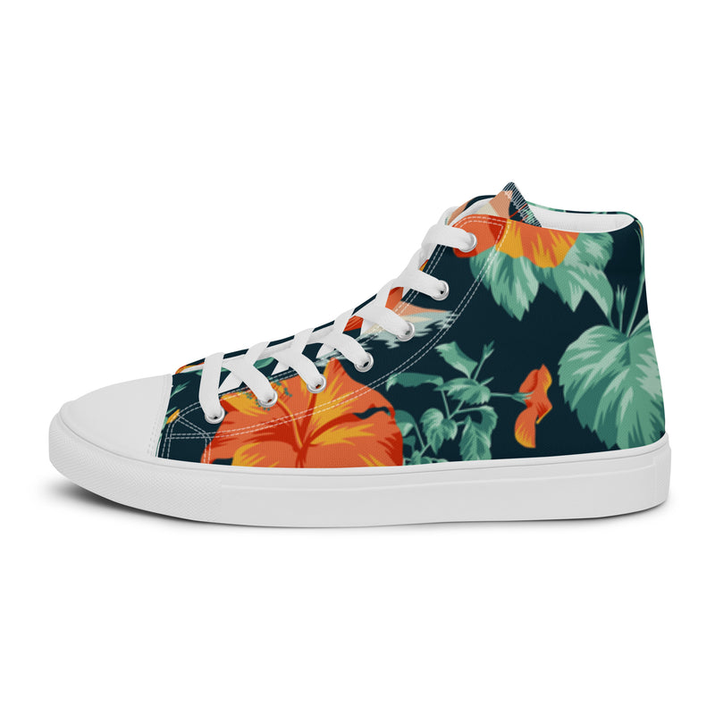 Tropical Orange High Top #23 - Sole Detail | HA!LO Canvas Sneakers