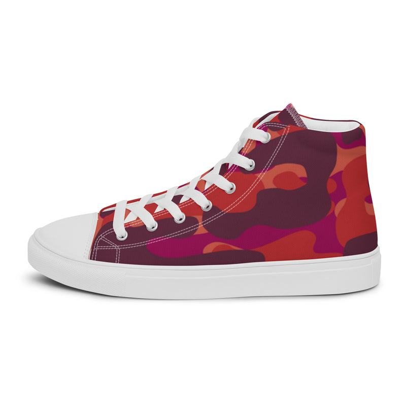 Red Camo High Top #24 - Sole Detail | HA!LO Canvas Sneakers
