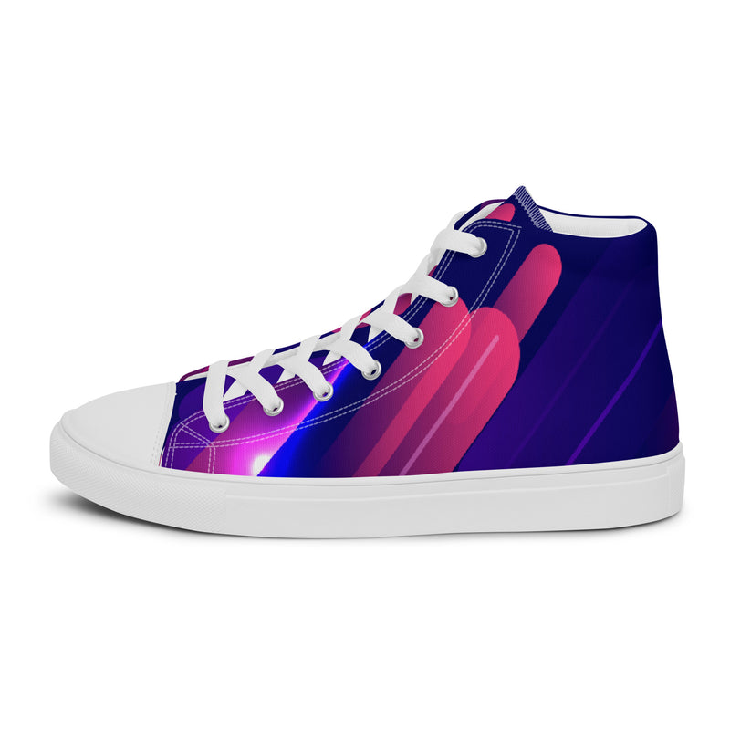 Purple Galaxy High Top #45 - Sole Detail | HA!LO Canvas Sneakers