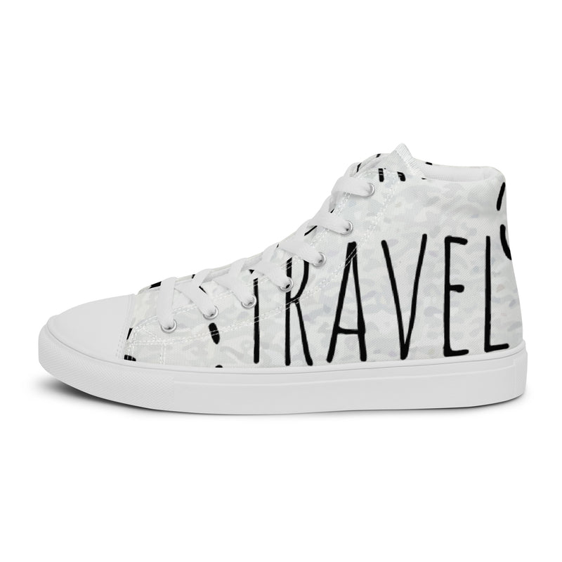 Travel Text High Top #54 - Sole Detail | HA!LO Canvas Sneakers