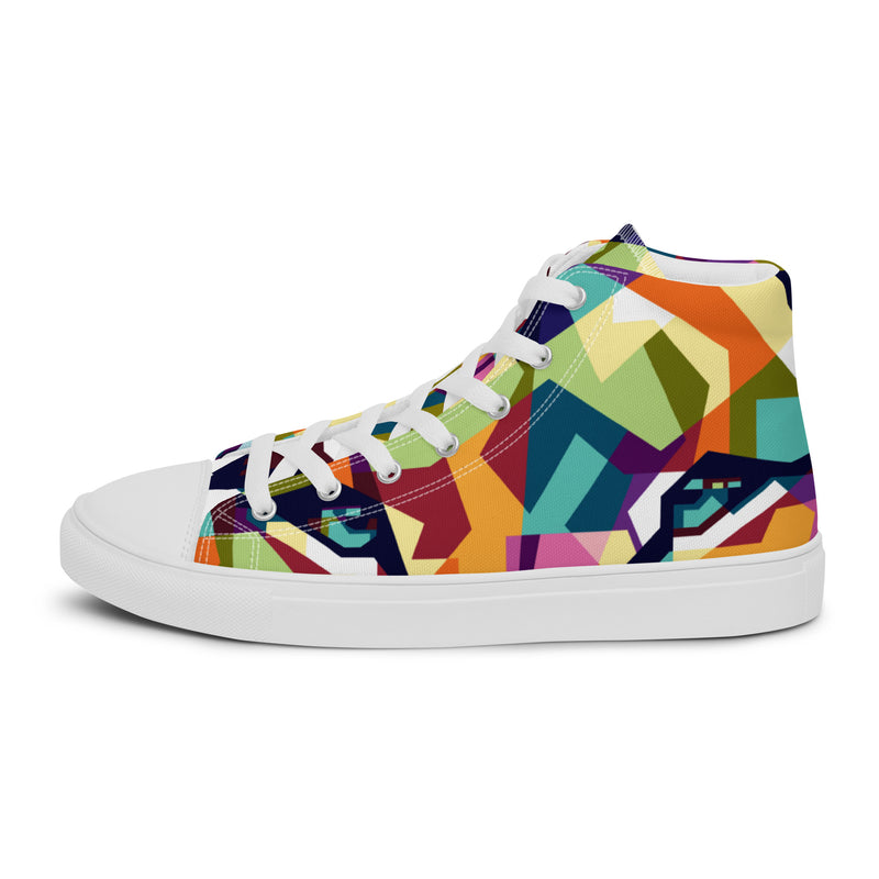 Geometric Mosaic High Top #56 - Sole Detail | HA!LO Canvas Sneakers