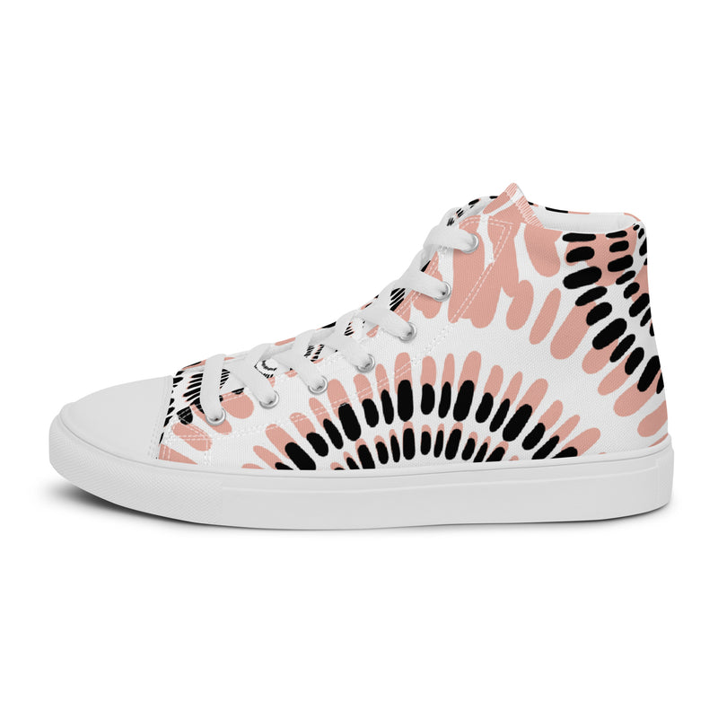 Coral Tie Dye High Top #70 - Sole Detail | HA!LO Canvas Sneakers
