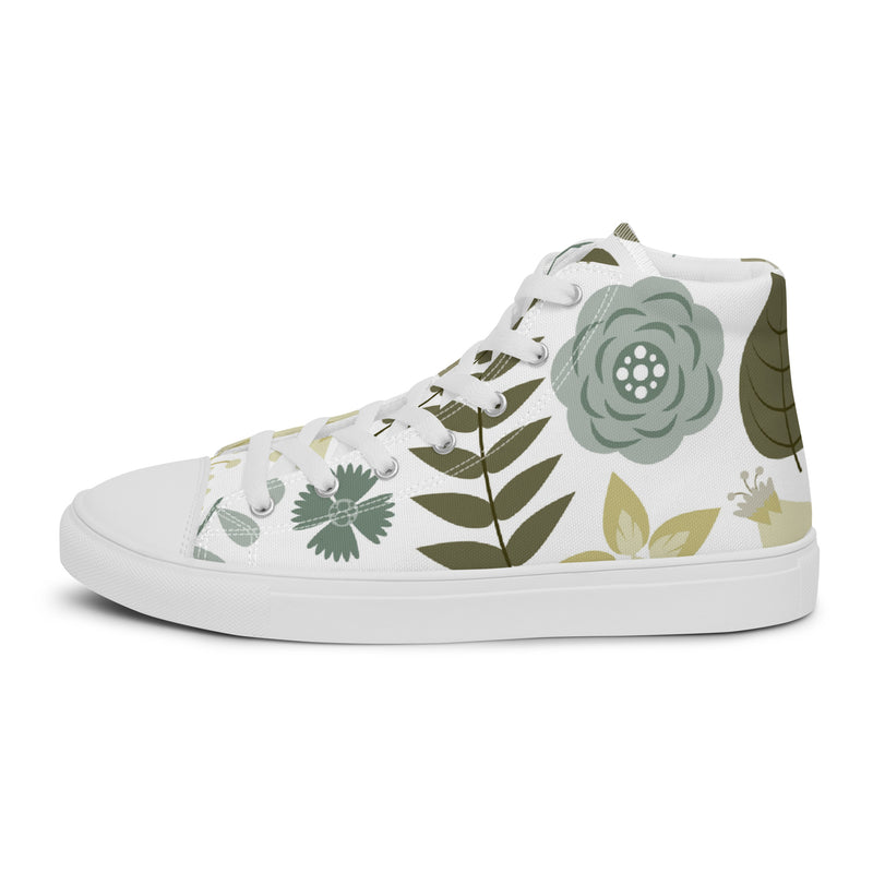 Fern Leaf High Top #78 - Sole Detail | HA!LO Canvas Sneakers