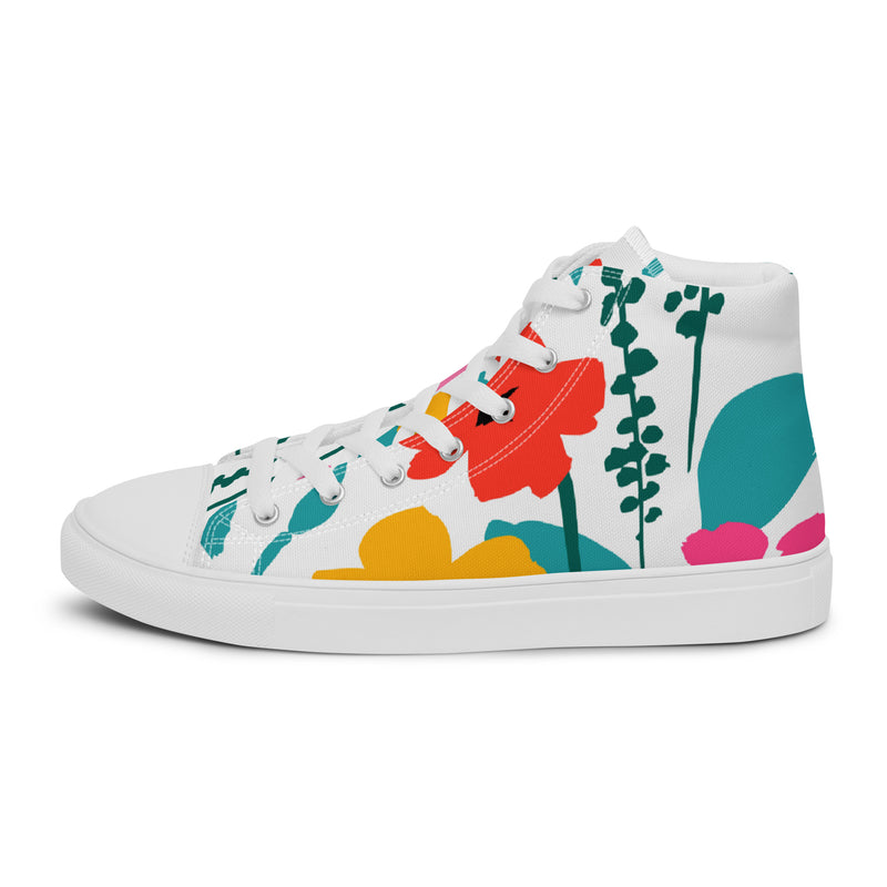 Hibiscus Bloom High Top #80 - Sole Detail | HA!LO Canvas Sneakers