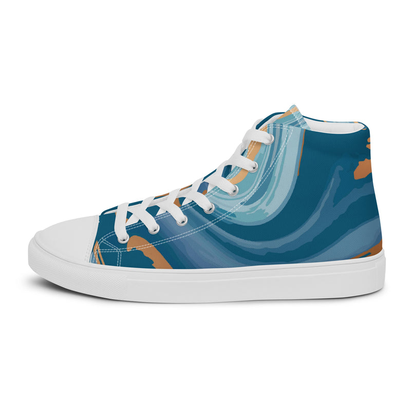 Blue Ocean High Top #82 - Sole Detail | HA!LO Canvas Sneakers