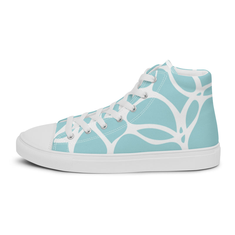Aqua Mosaic High Top #94 - Sole Detail | HA!LO Canvas Sneakers