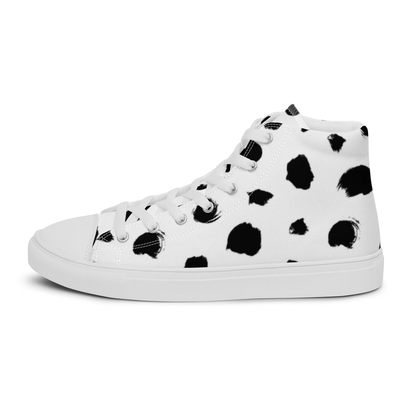 Cow Print High Top #103 - Sole Detail | HA!LO Canvas Sneakers