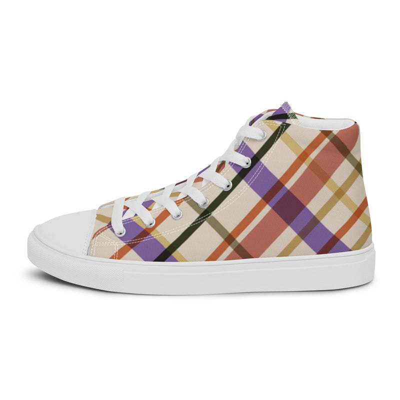 Autumn Plaid High Top #105 - Sole Detail | HA!LO Canvas Sneakers