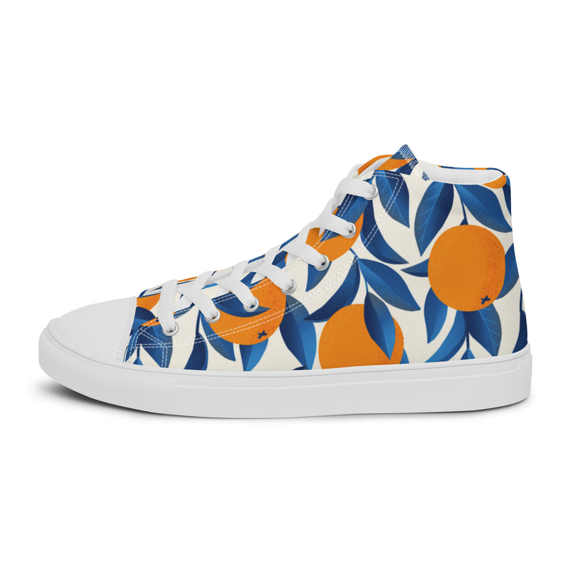 Blue Leaf High Top #111 - Sole Detail | HA!LO Canvas Sneakers