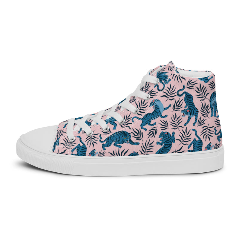 Blue Tropical High Top #115 - Sole Detail | HA!LO Canvas Sneakers
