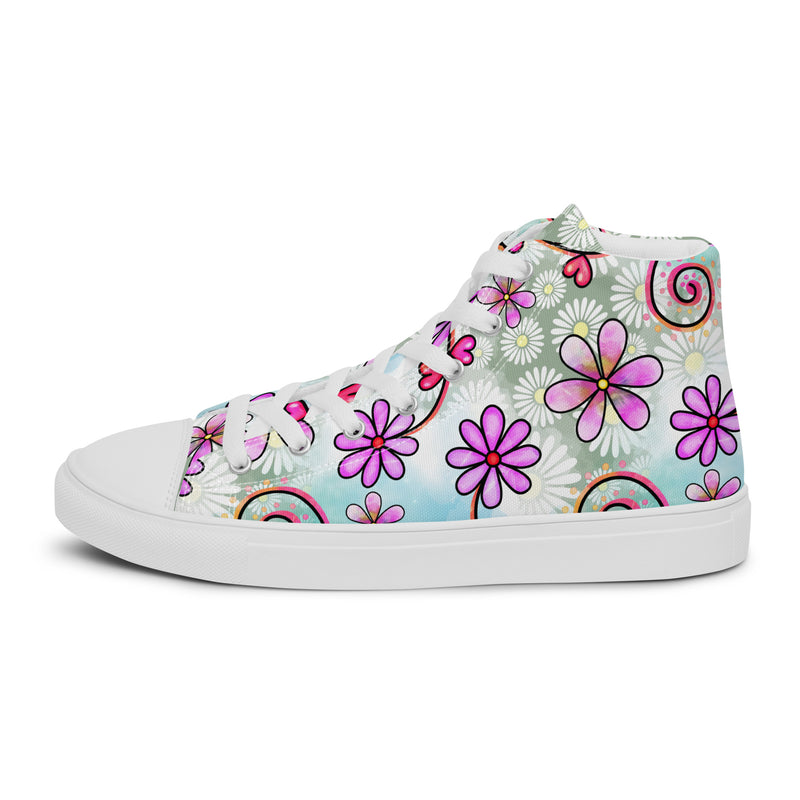 Spring Daisy High Top #152 - Sole Detail | HA!LO Canvas Sneakers