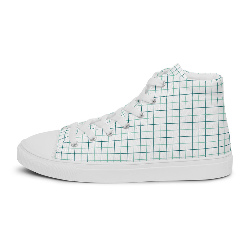 Mint Grid High Top #208 - Sole Detail | HA!LO Canvas Sneakers
