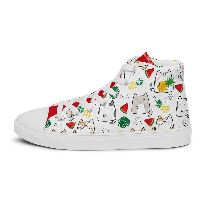 Christmas Cat High Top #247 - Sole Detail | HA!LO Canvas Sneakers