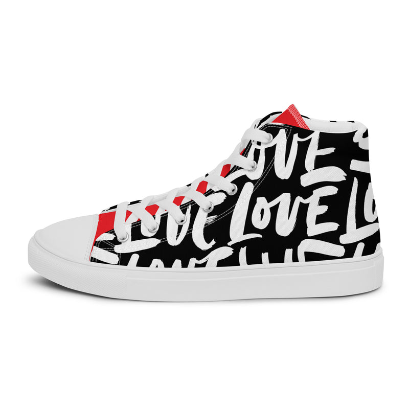 Love Typography High Top #260 - Sole Detail | HA!LO Canvas Sneakers