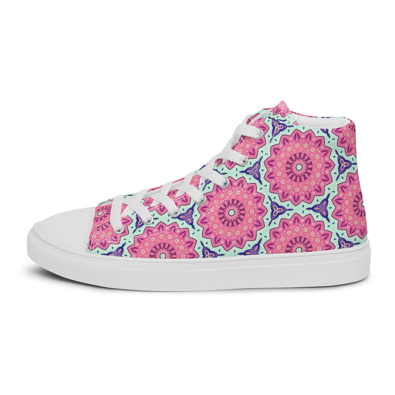 Pink Mandala High Top #250 - Sole Detail | HA!LO Canvas Sneakers