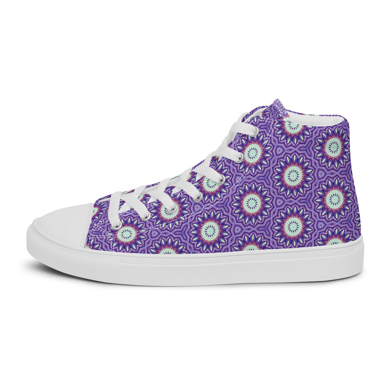 Purple Mandala High Top #251 - Sole Detail | HA!LO Canvas Sneakers