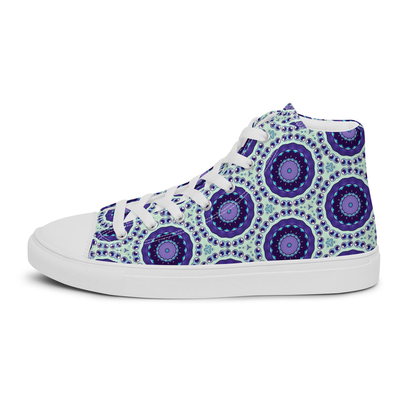 Violet Circle High Top #255 - Sole Detail | HA!LO Canvas Sneakers