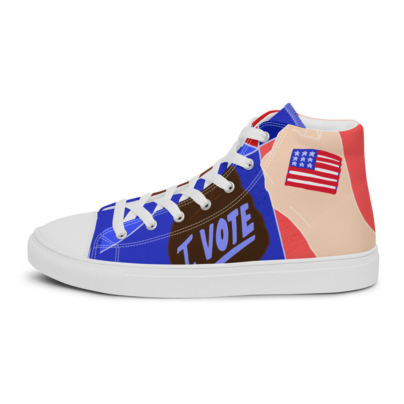 Vote Blue High Top #291 - Sole Detail | HA!LO Canvas Sneakers