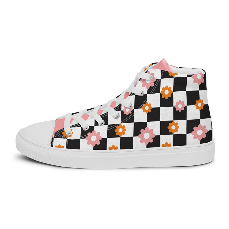 Checker Bloom High Top #304 - Sole Detail | HA!LO Canvas Sneakers