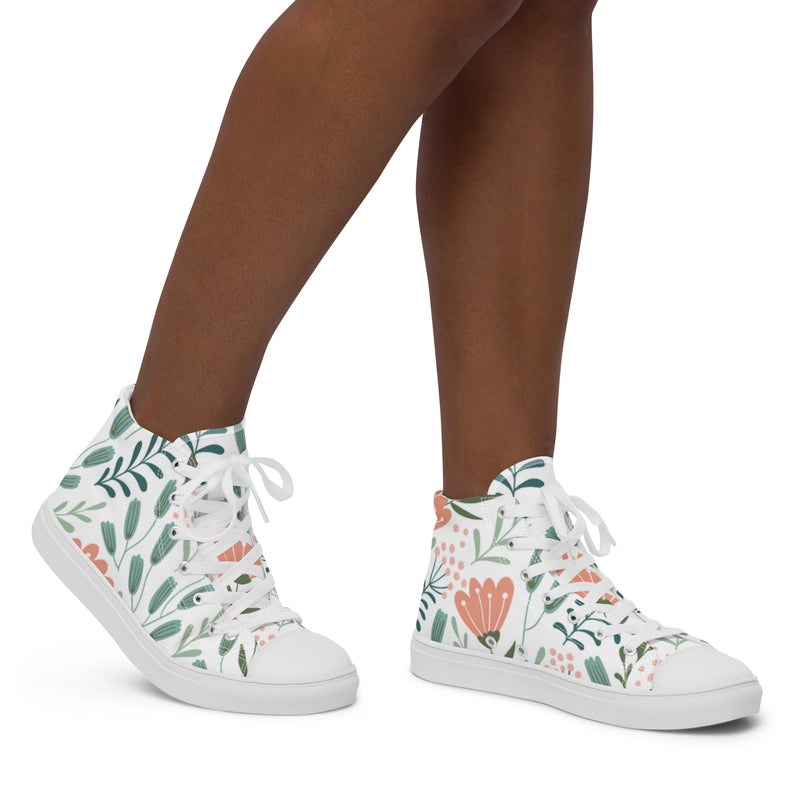 Green Leaf High Top #10 - Opposite Side | HA!LO Canvas Sneakers