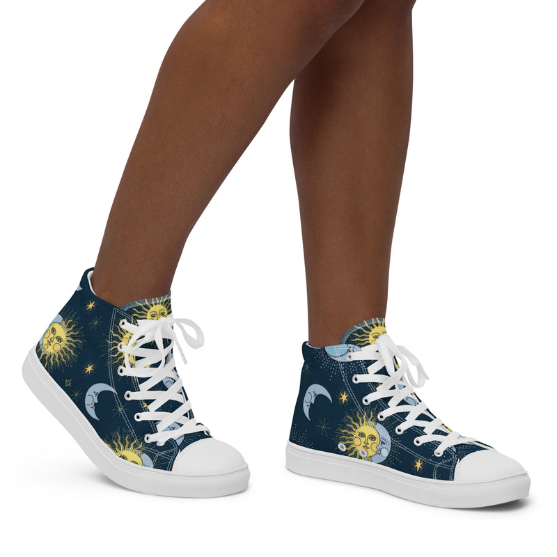 Sun Moon High Top #16 - Opposite Side | HA!LO Canvas Sneakers