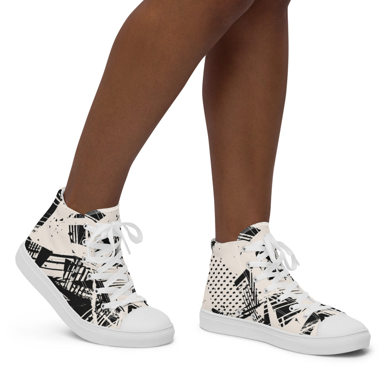 Ink Splatter High Top #22 - Opposite Side | HA!LO Canvas Sneakers