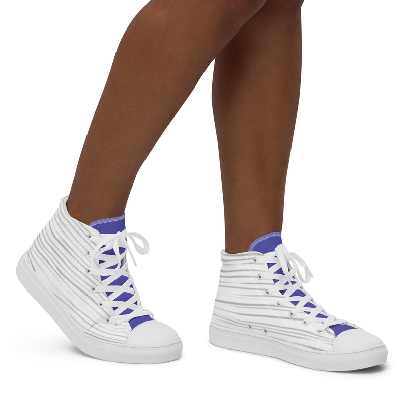 Purple Diamond High Top #30 - Opposite Side | HA!LO Canvas Sneakers