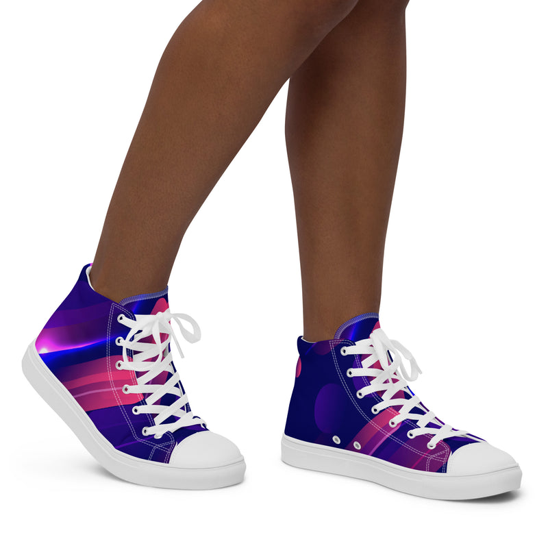 Purple Galaxy High Top #45 - Opposite Side | HA!LO Canvas Sneakers