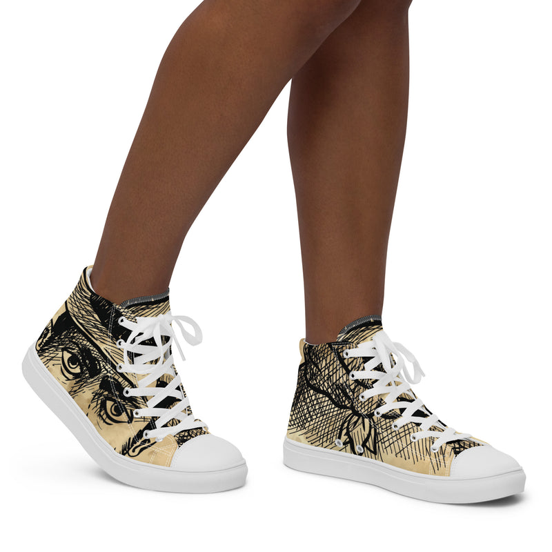 Vintage Portrait High Top #52 - Opposite Side | HA!LO Canvas Sneakers