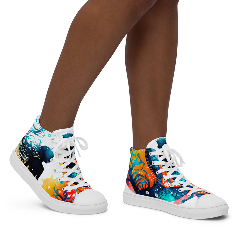 Ocean Wave High Top #75 - Opposite Side | HA!LO Canvas Sneakers