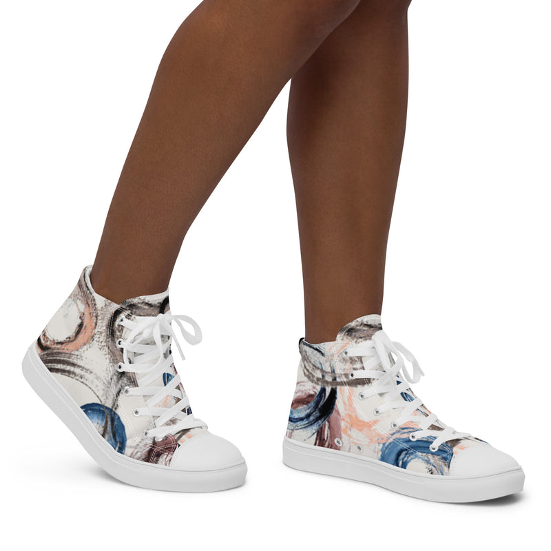 Marble Swirl High Top #97 - Opposite Side | HA!LO Canvas Sneakers